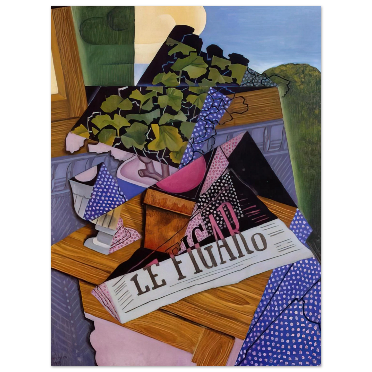 Juan Gris - A POT OF GERANIUMS 1915 Fine Art Poster - Default Title