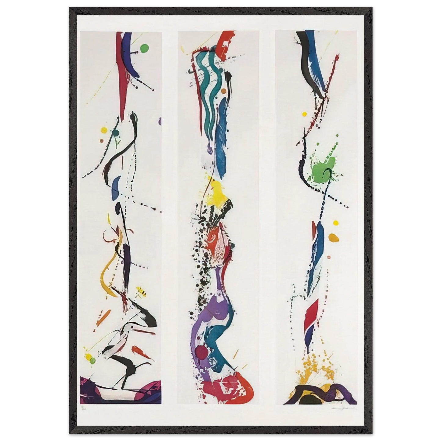 Untitled Lembark I92 - Sam Francis Framed Art Print – Black Wooden Frame - Default Title - -Framed Art Print