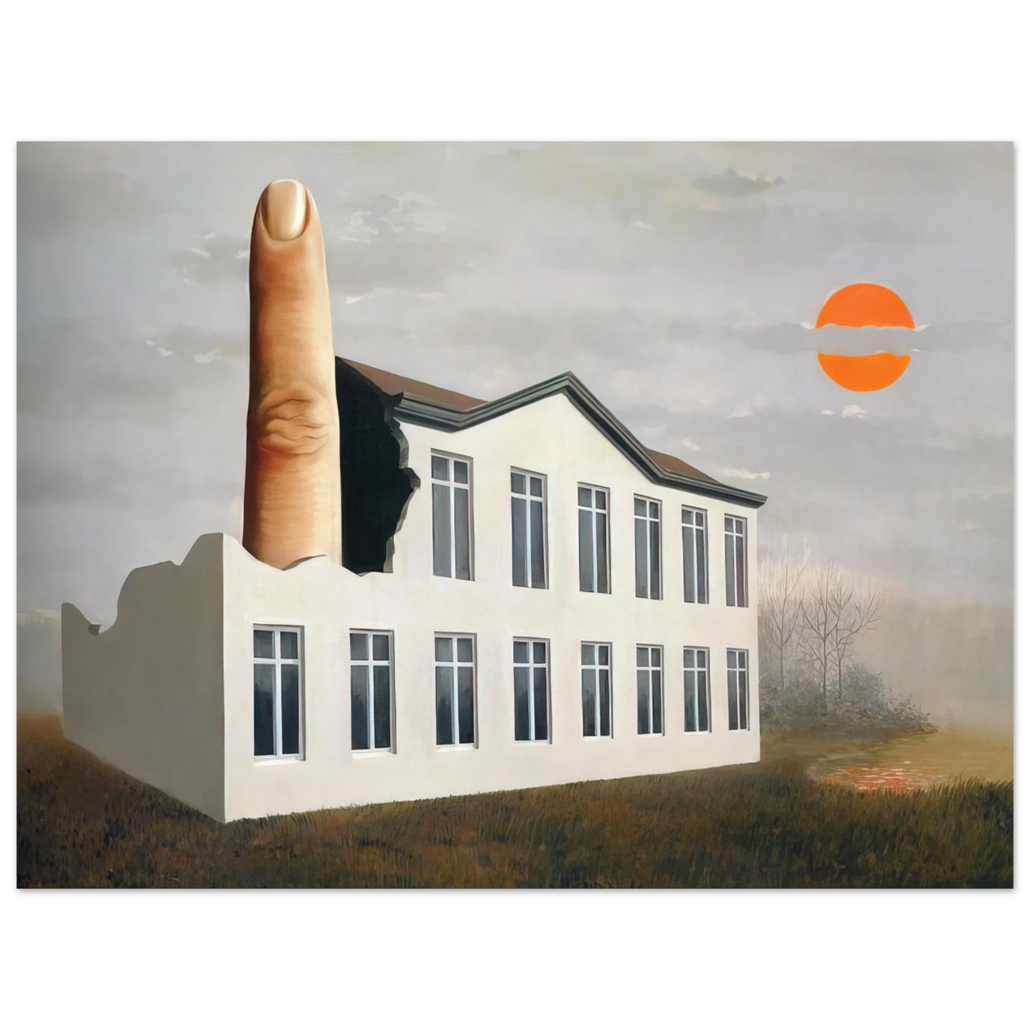 Rene Magritte - THE REVEALING OF THE PRESENT 1936 Fine Art Poster - Default Title