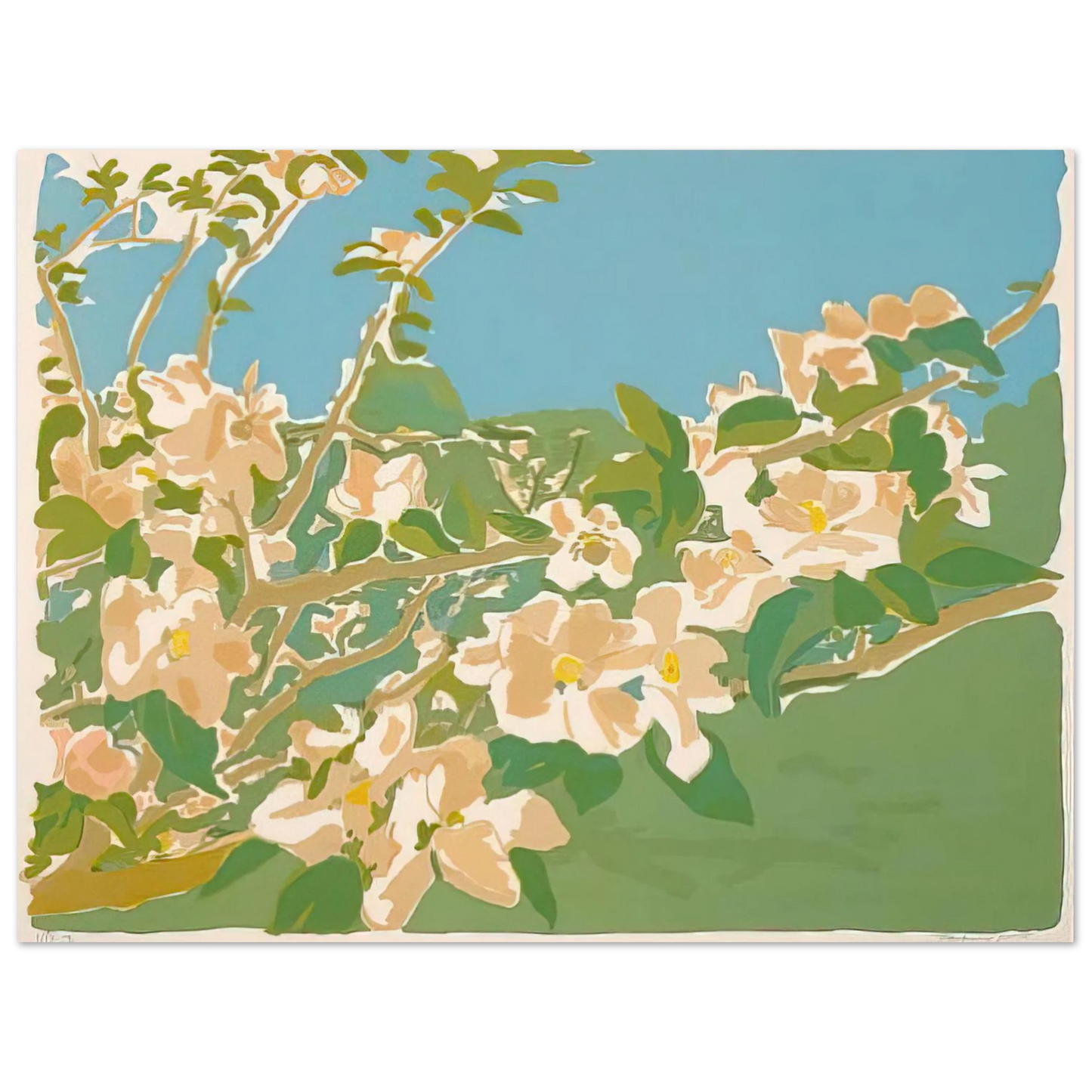 Fairfield Porter - APPLE BLOSSOMS II 1974 Fine Art Poster - Default Title