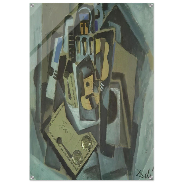 PIERROT AND GUITAR - Salvador Dali Acrylic Print - 70x100 cm / 28x40″ inches