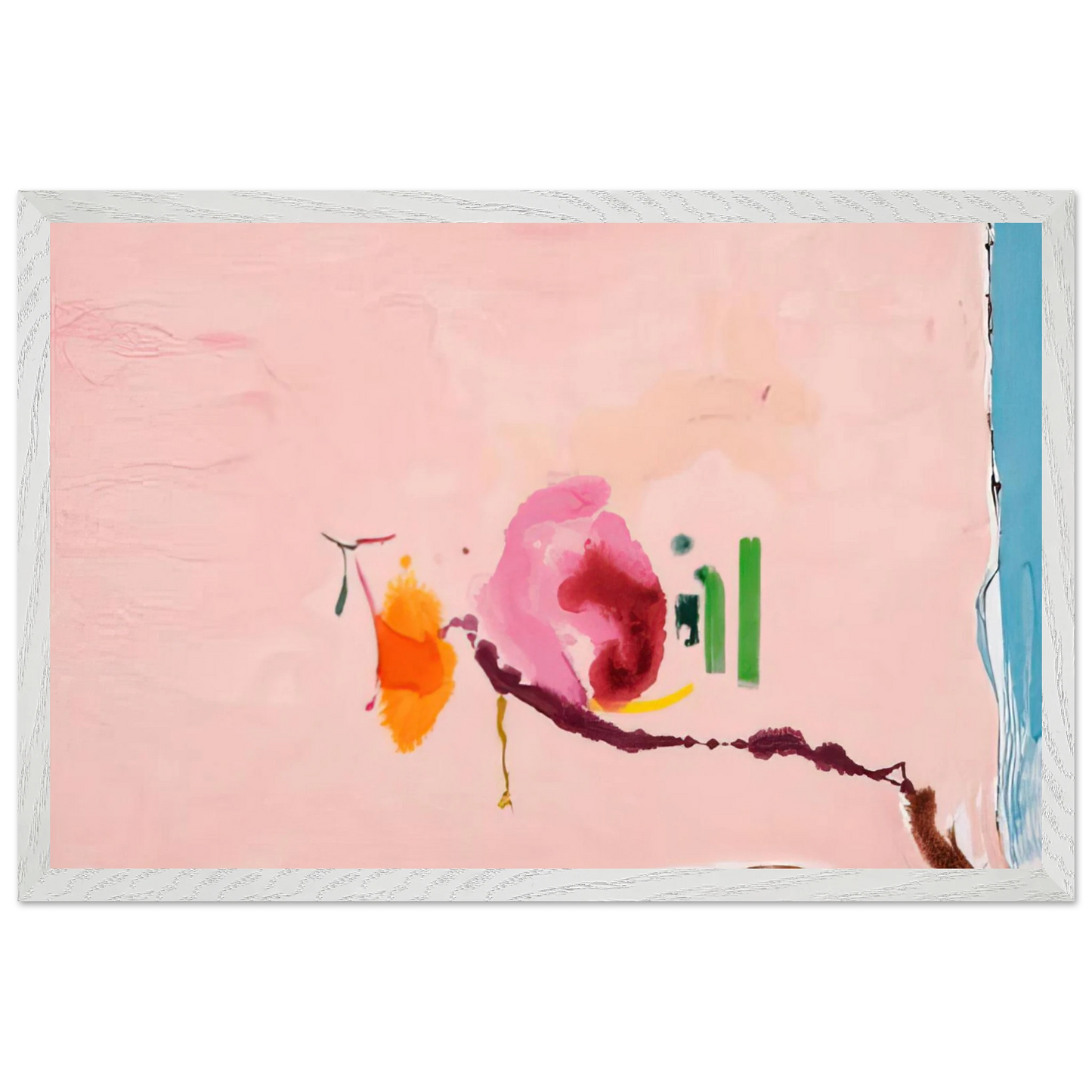 Helen Frankenthaler - Flirt - 1995 Wall art - 50x70 cm / 20x28 inches - Premium Wooden Framed Poster With Fine Art Paper - Black frame