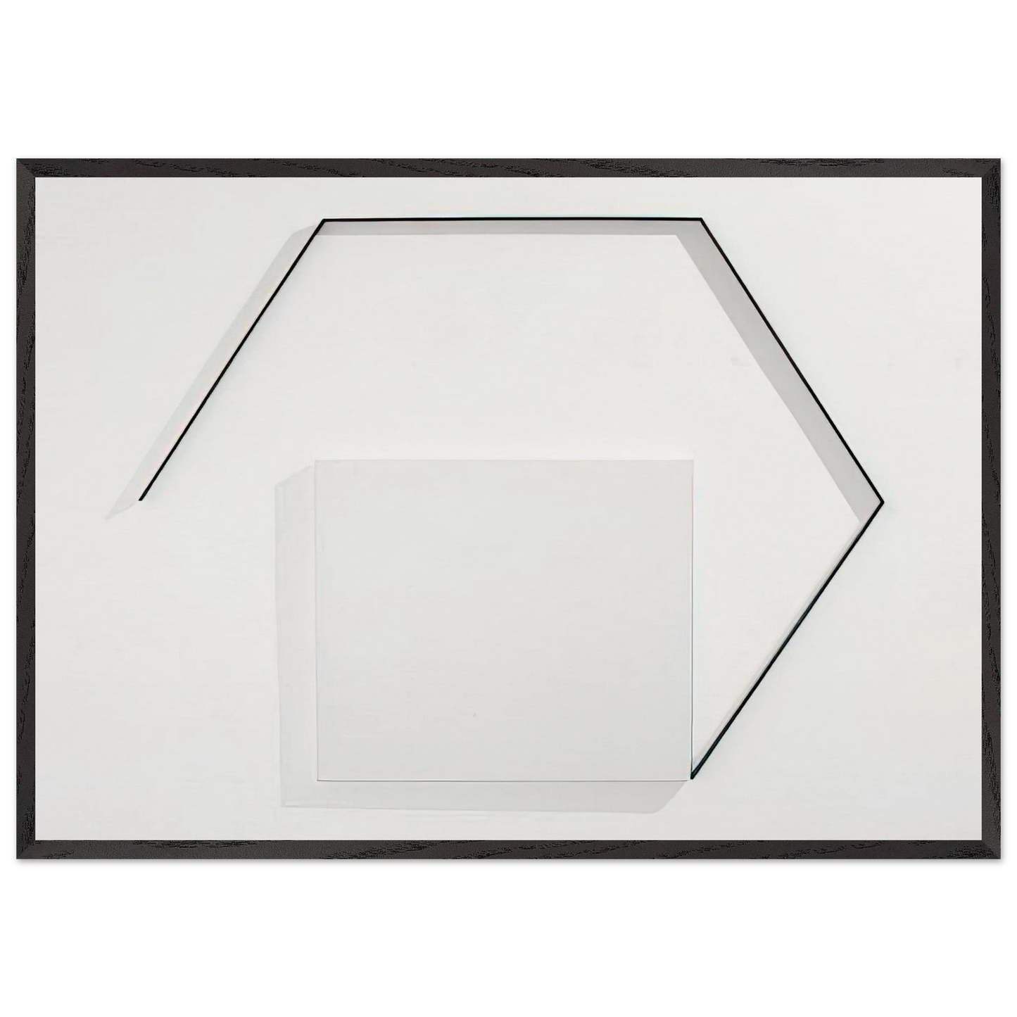 Steel-Life N43 - Minimalism - Francois Morellet 70x100 cm / 28x40 inches Framed Art Print – Black Wooden Frame
