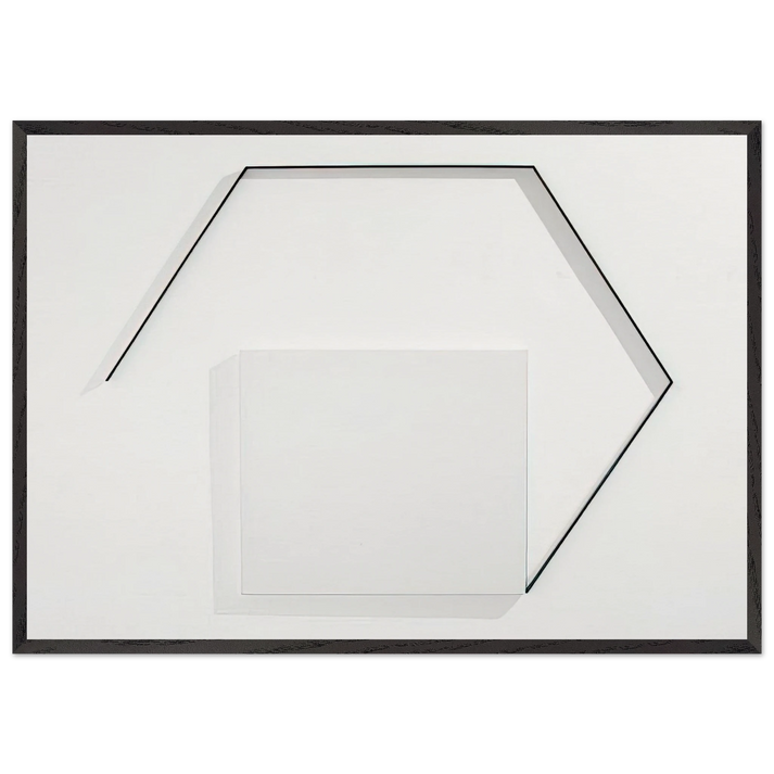 Steel-Life N43 - Minimalism - Francois Morellet 70x100 cm / 28x40 inches Framed Art Print – Black Wooden Frame