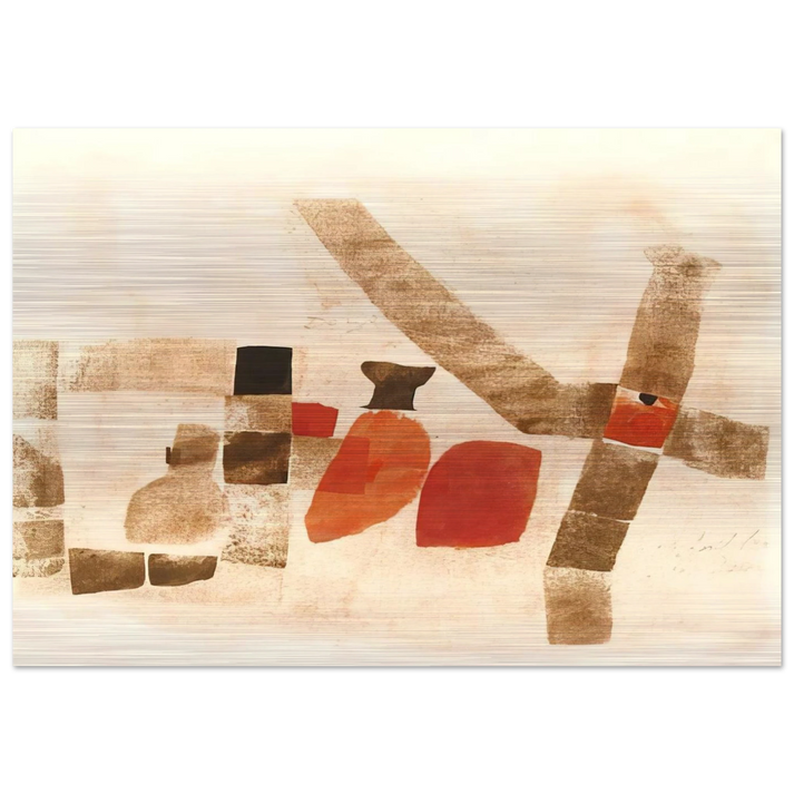 Dongo - 1964 - Julius Bissier Brushed Aluminum Print - 70x100 cm / 28x40 inches | Julius Bissier Aluminum Print | Julius Bissier Prints