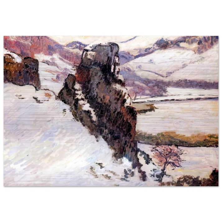 Creuse under the snow - 1890 - Armand Guillaumin Brushed Aluminum Print - 70x100 cm / 28x40 inches | Armand Guillaumin Aluminum Print | Armand Guillaumin Prints