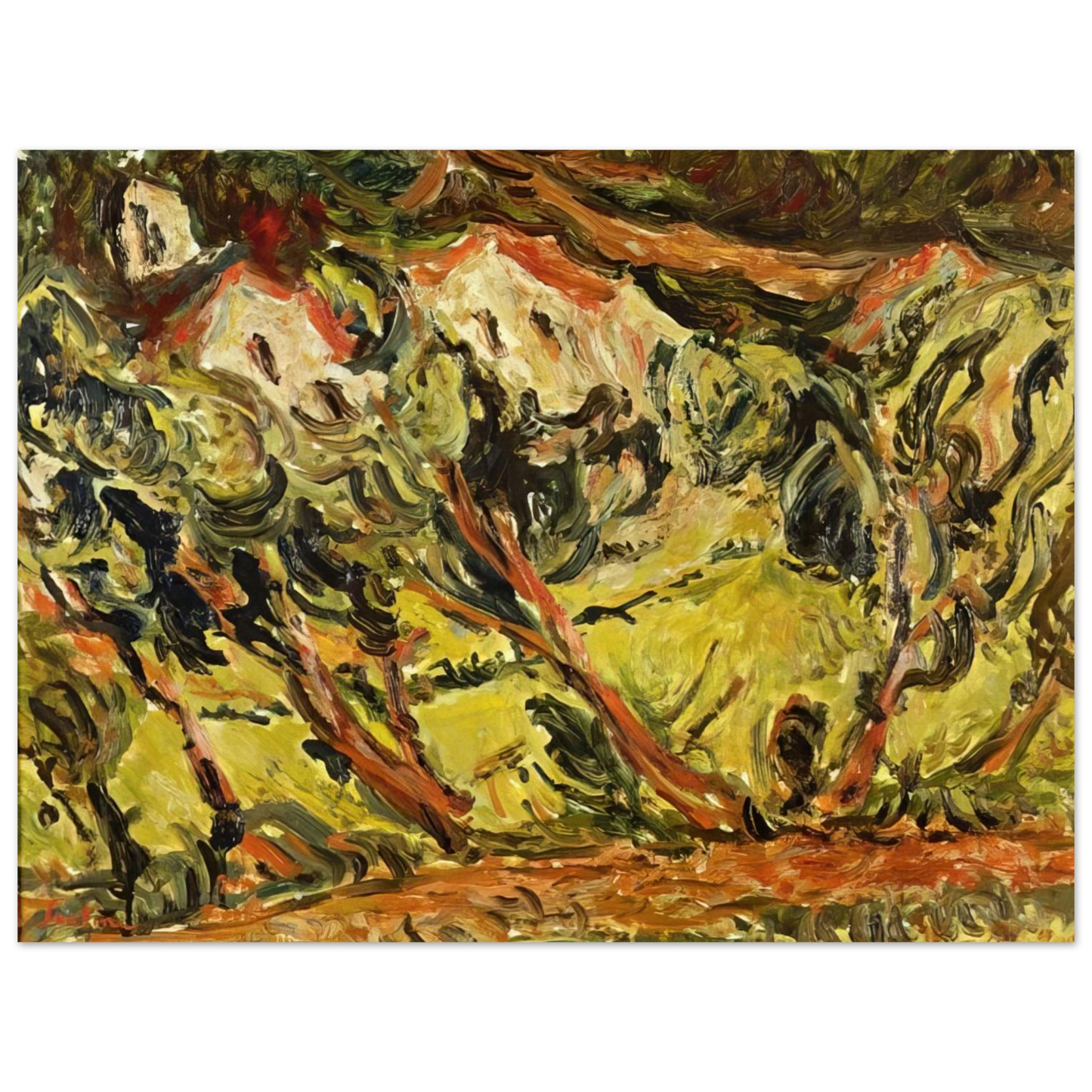 Chaim Soutine - CERET LANDSCAPE 1 Fine Art Poster - Default Title