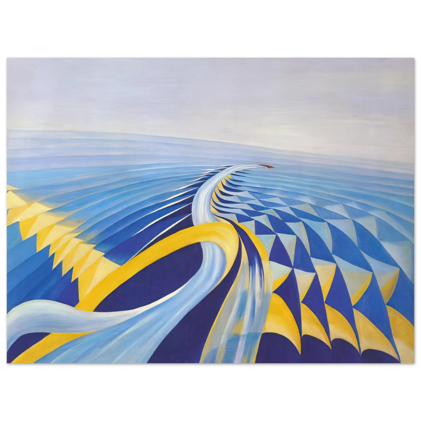 Benedetta Cappa - Speeding Motorboat - 1923 Fine Art Poster - Default Title