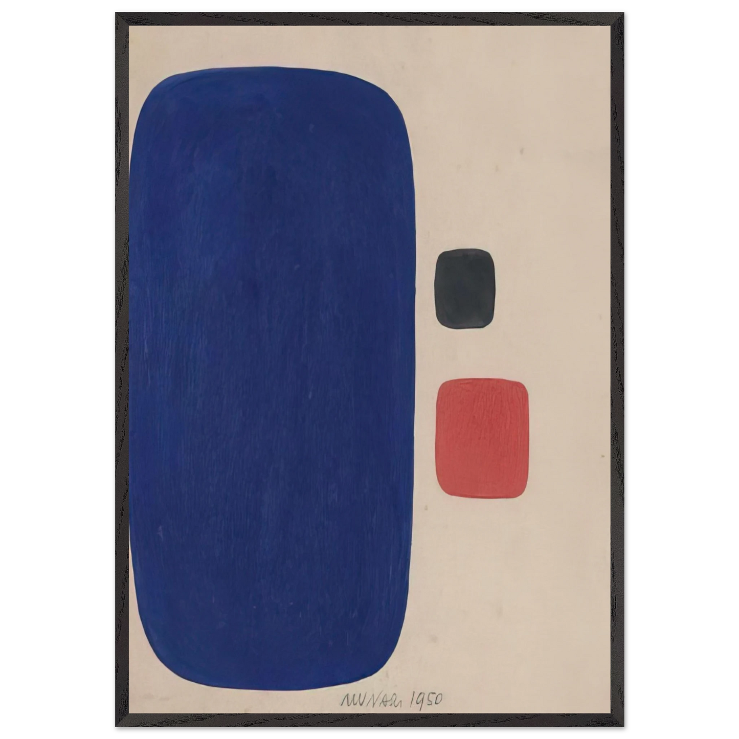 Composizione - 1950 - Bruno Munari Framed Art Print – Black Wooden Frame - Default Title - -Framed Art Print