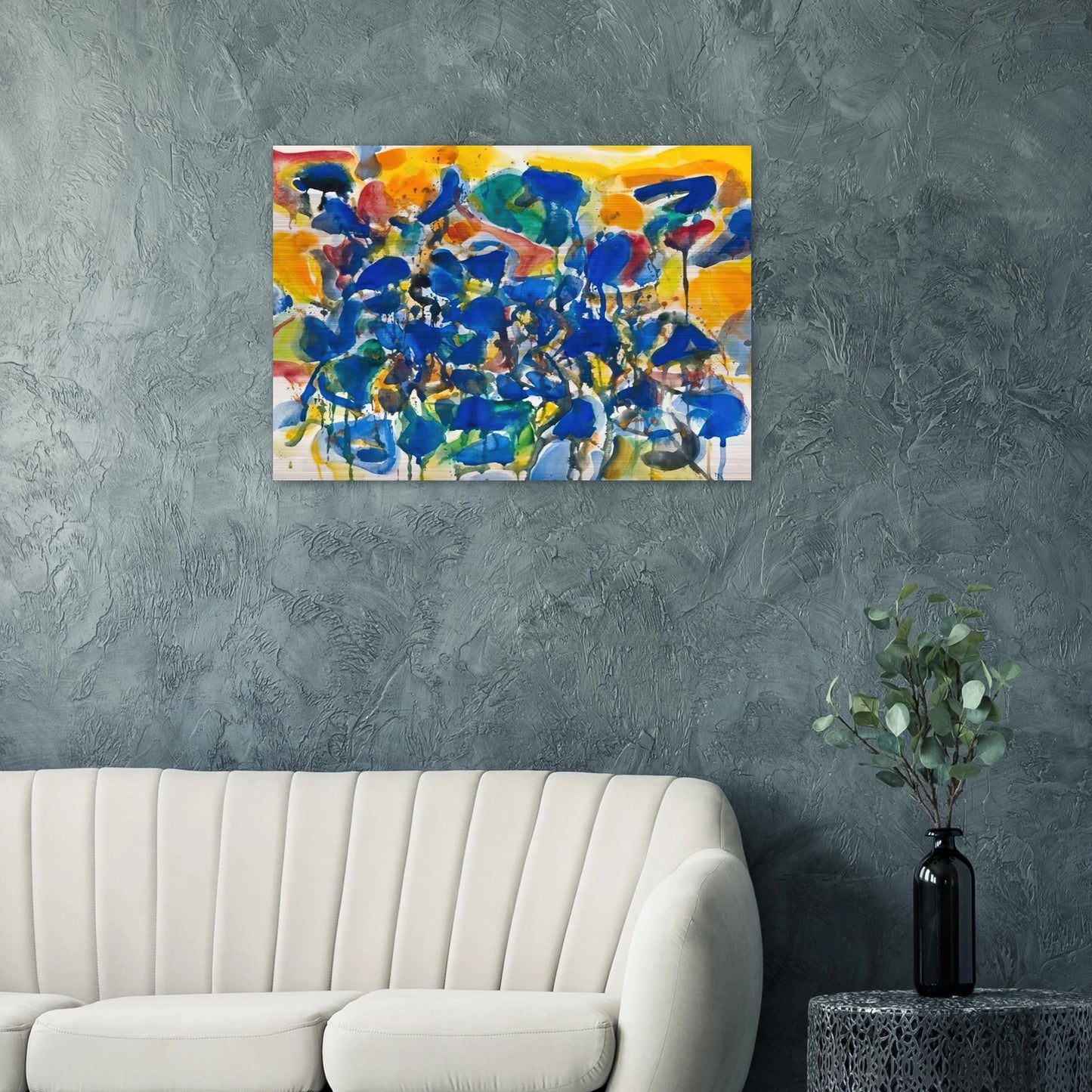 Untitled SF-56-003 - Sam Francis Brushed Aluminum Print - 70x100 cm / 28x40 inches | Sam Francis Aluminum Print | Sam Francis Prints