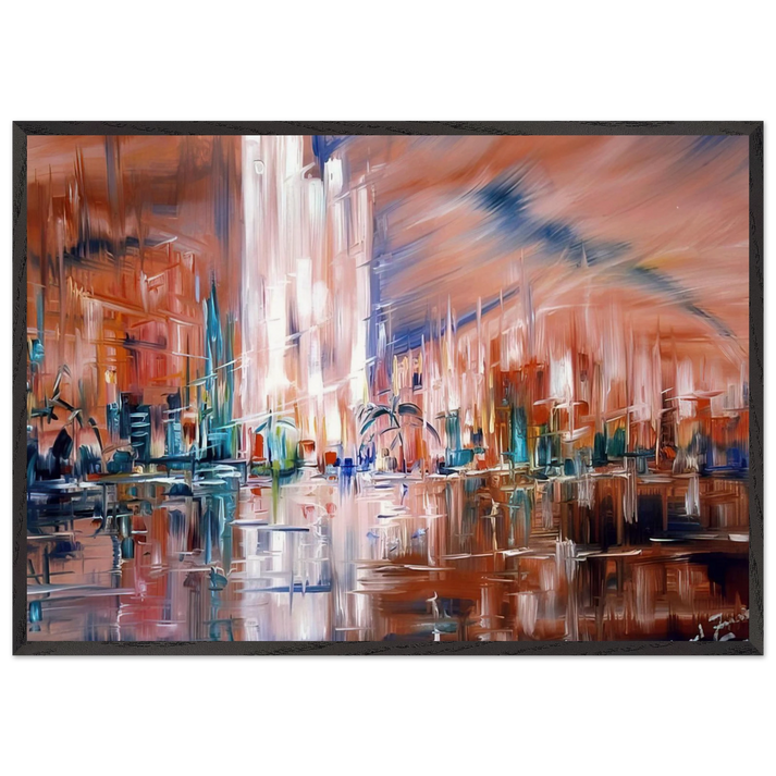 Untitled - 1978 N7 - Konrad Zuse 70x100 cm / 28x40 inches Framed Art Print – Black Wooden Frame