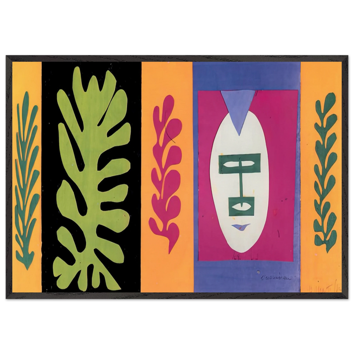 THE ESCHIMO 1947 - Henri Matisse 70x100 cm / 28x40 inches Framed Art Print – Black Wooden Frame