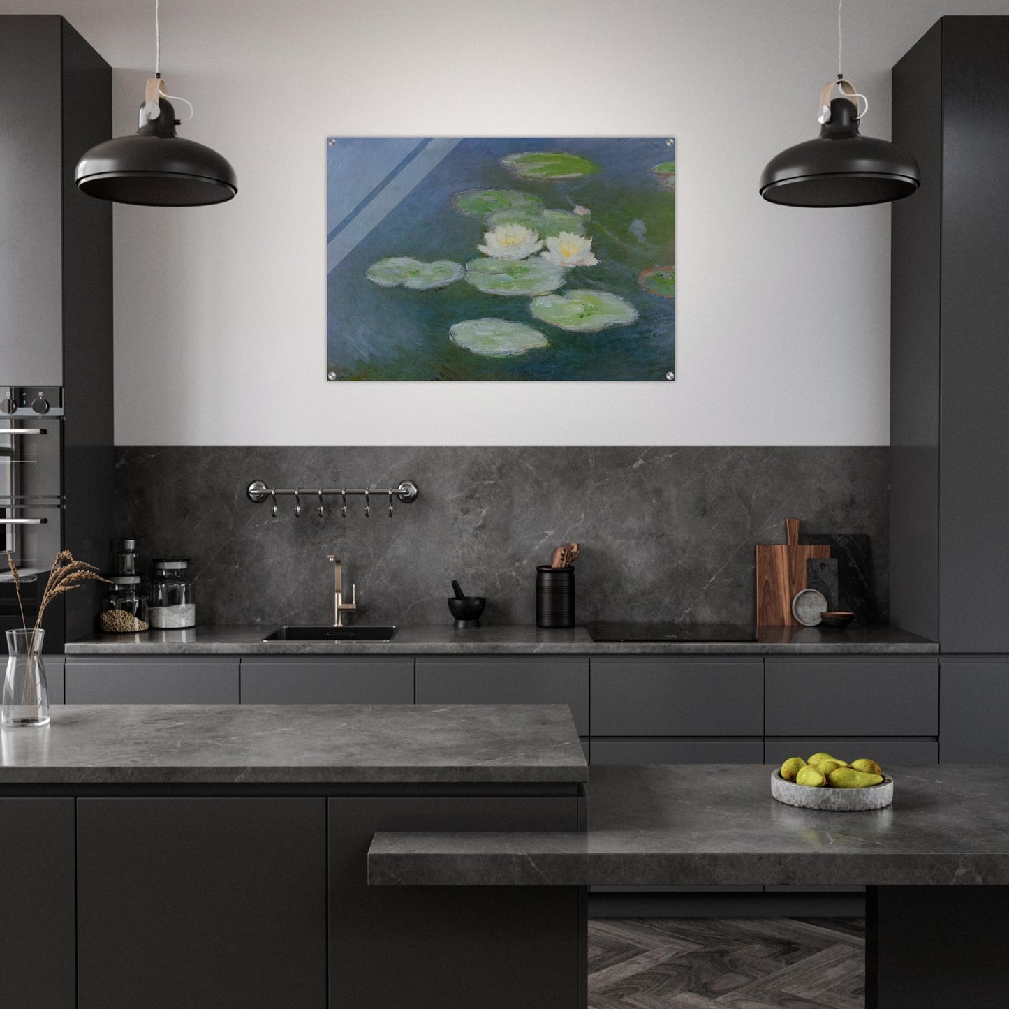 Water Lilies, Evening Effect - claude monet Acrylic Print - 70x100 cm / 28x40″ inches