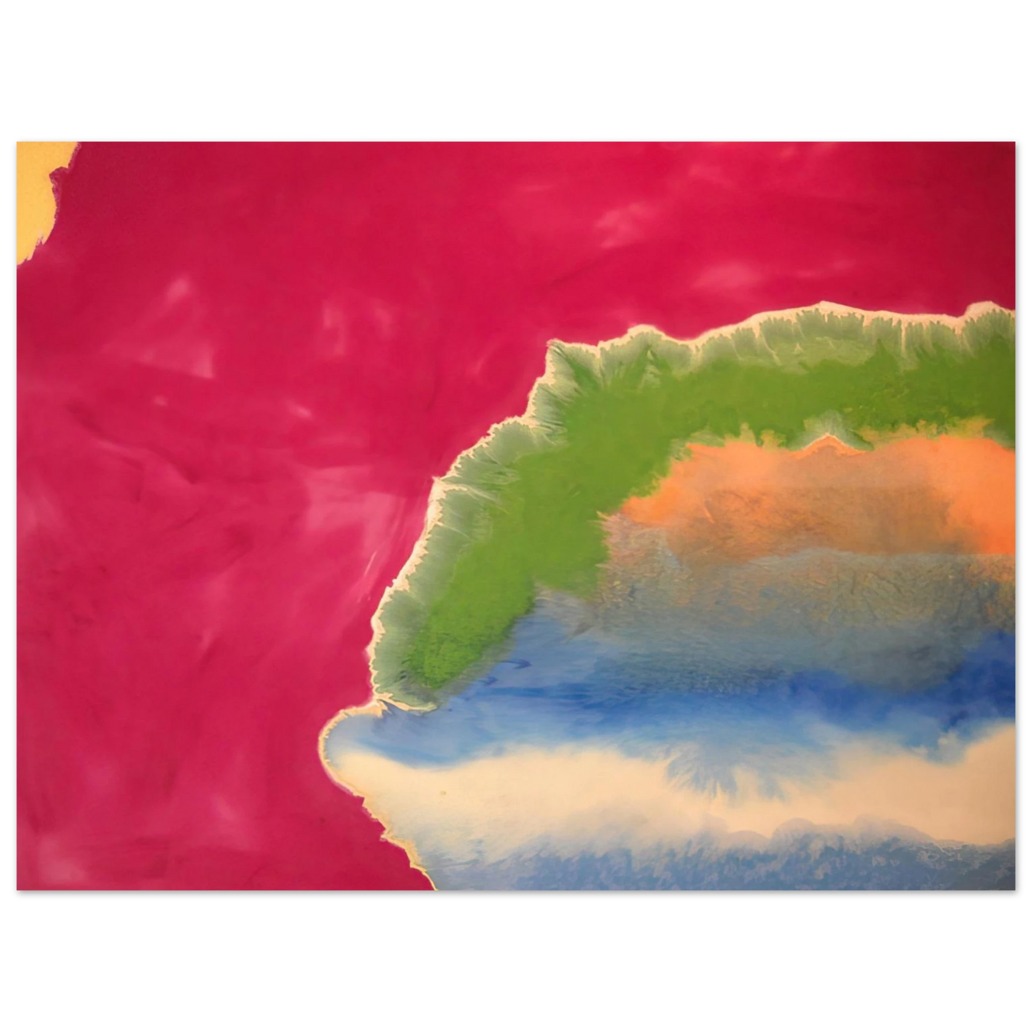 Ronnie Landfield - Red Wall - 1970 Fine Art Poster - Default Title