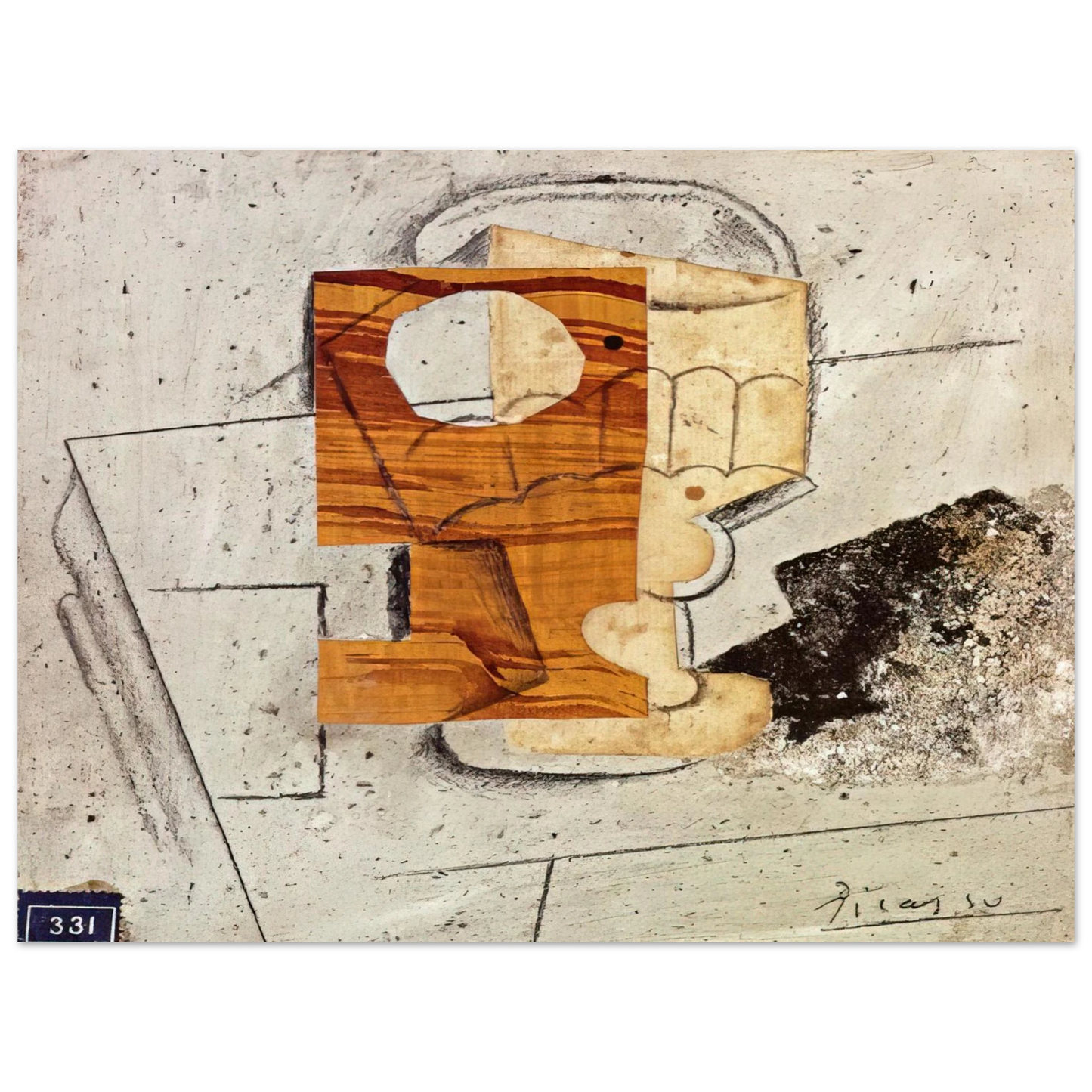 Pablo Picasso - Glass on a Table - 1914 Fine Art Poster - Default Title