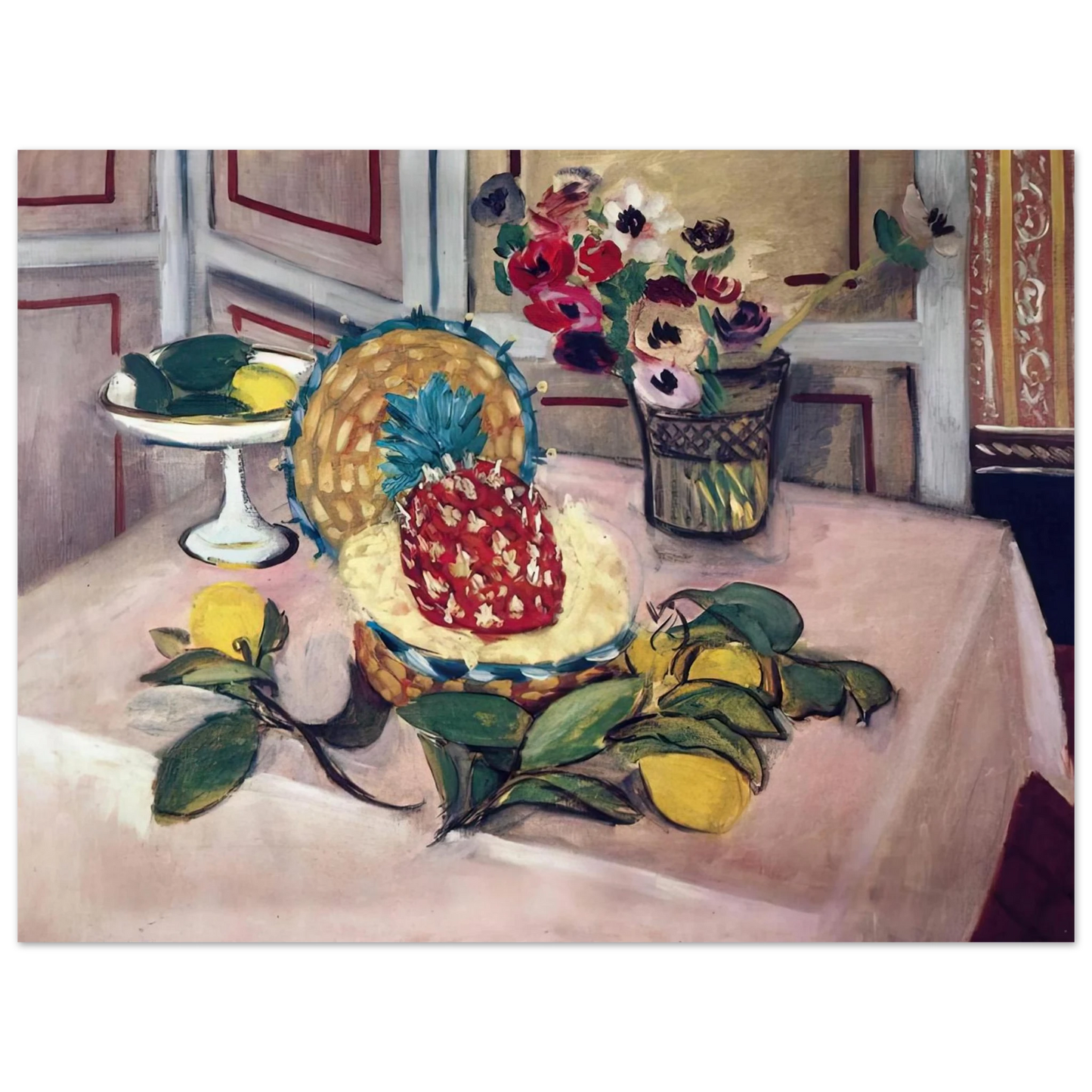Henri Matisse - STILL LIFE WITH PINEAPPLES 1940 Fine Art Poster - Default Title