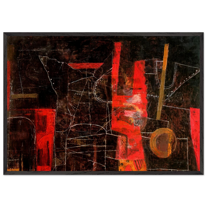 THE TORMENTORS 1948 - Philip Guston 70x100 cm / 28x40 inches Framed Art Print – Black Wooden Frame