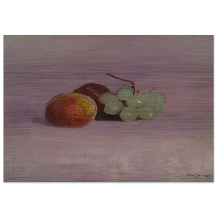 STILL LIFE - Odilon Redon Brushed Aluminum Print - 70x100 cm / 28x40 inches | Odilon Redon Aluminum Print | Odilon Redon Prints