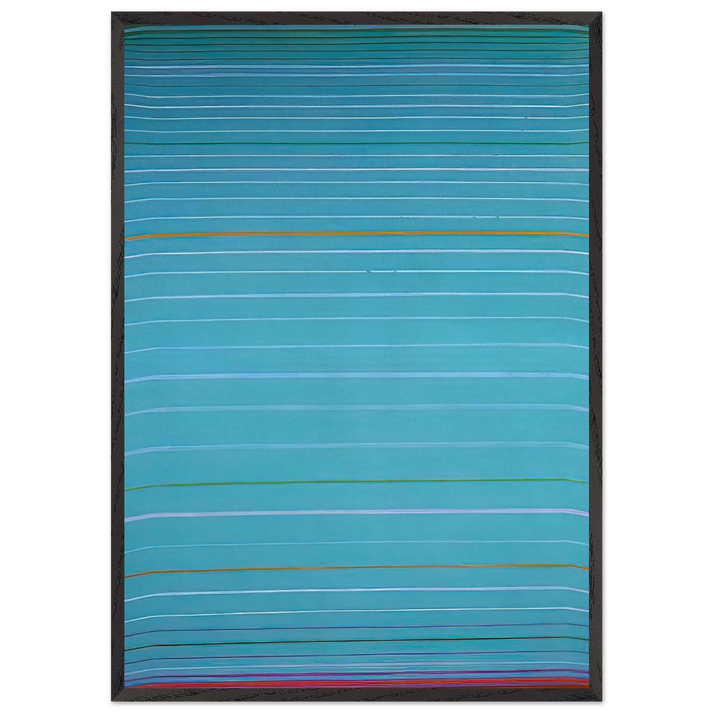 April 1961 - 1961 - John Hoyland 70x100 cm / 28x40 inches Framed Art Print – Black Wooden Frame