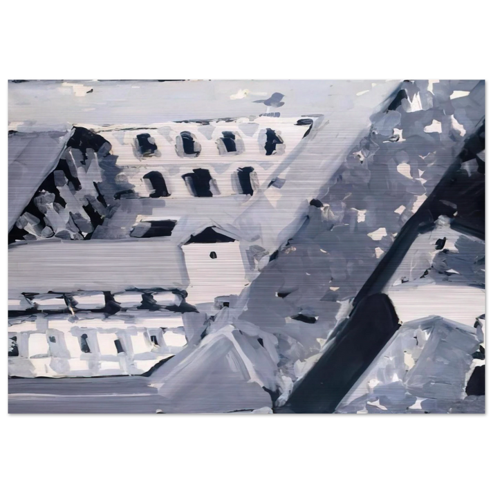 TOWNSCAPE M5 1968 - Gerhard Richter Brushed Aluminum Print - 70x100 cm / 28x40 inches | Gerhard Richter Aluminum Print | Gerhard Richter Prints