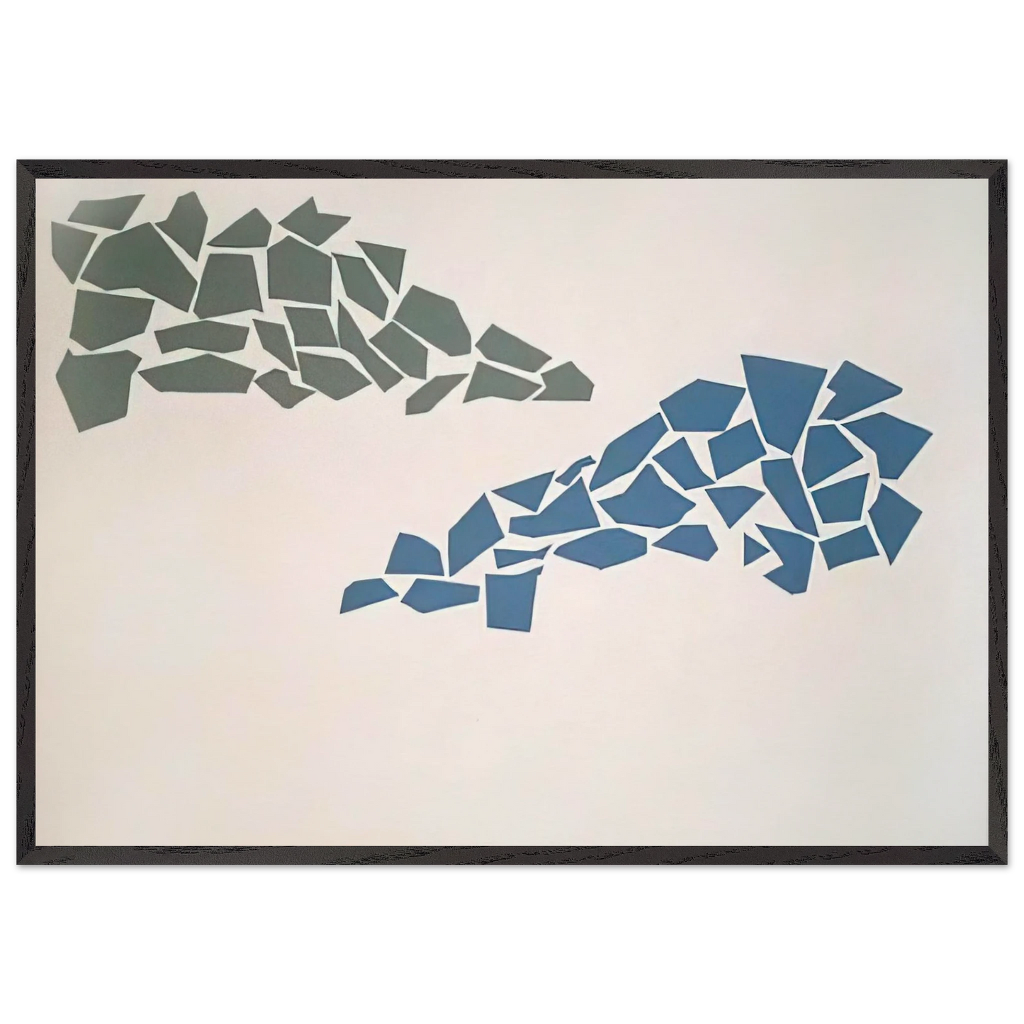 Blue and Green - 1968 - Robert Goodnough 70x100 cm / 28x40 inches Framed Art Print – Black Wooden Frame