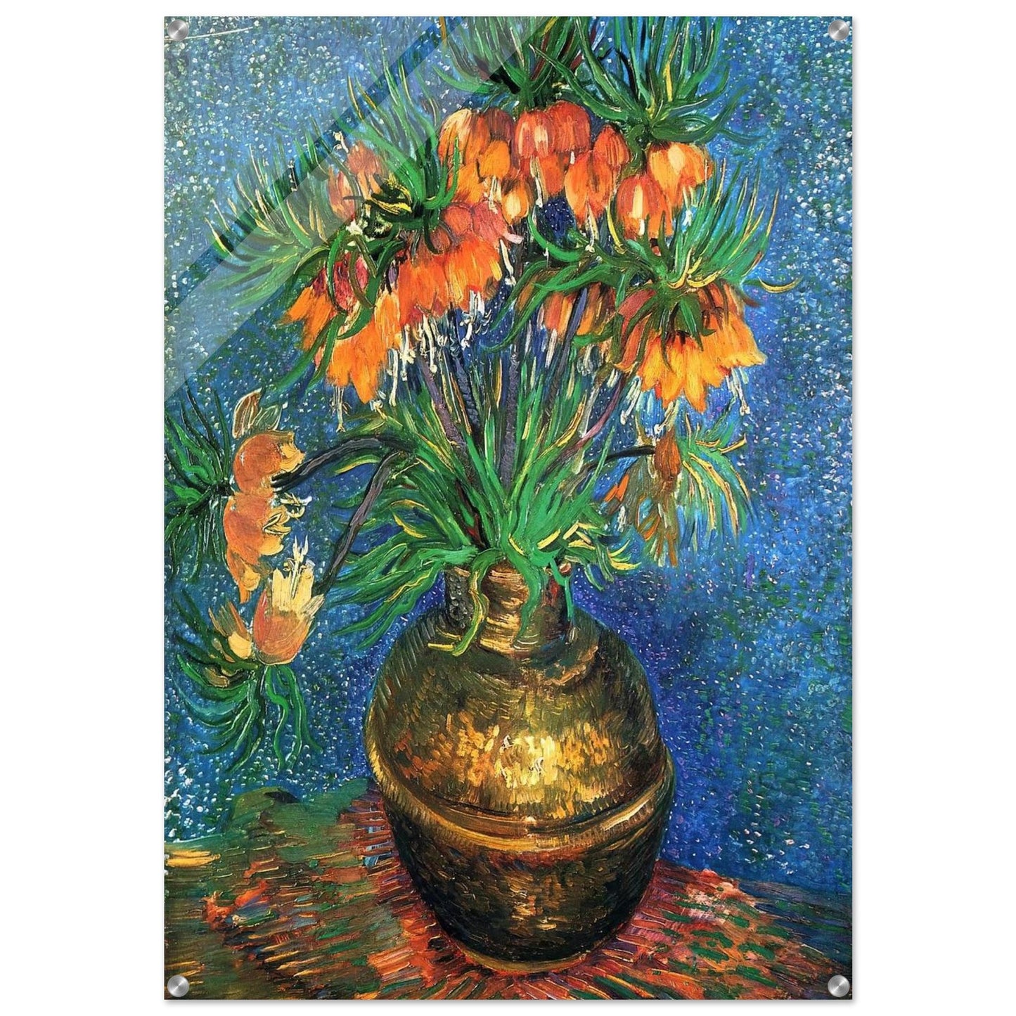 Fritillaries in a Copper Vase - Vincent van Gogh Acrylic Print - 70x100 cm / 28x40″ inches