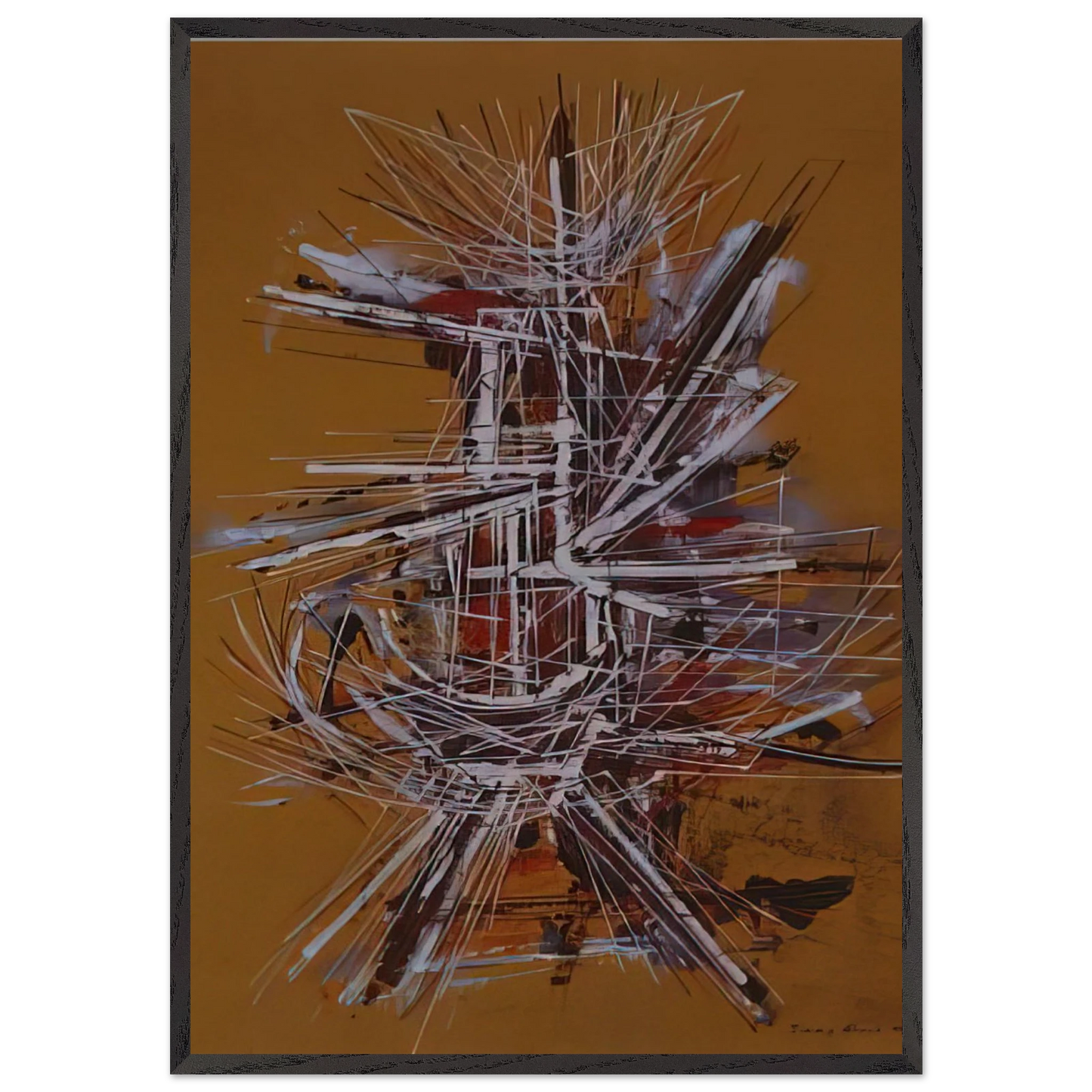 Southwest Image - 1958 - Jimmy Ernst Framed Art Print – Black Wooden Frame - Default Title - -Framed Art Print