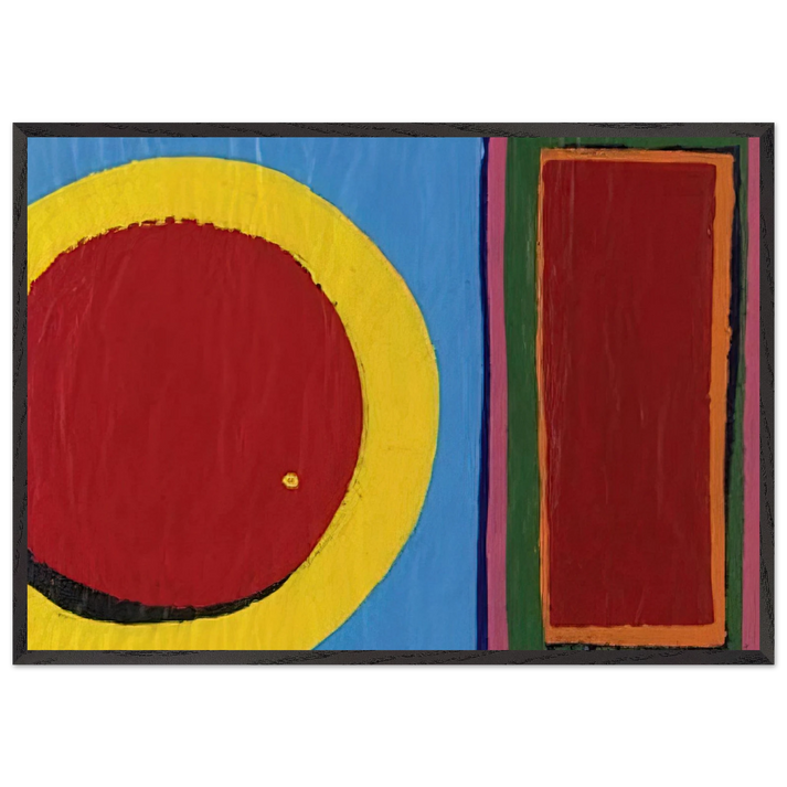 Composition N1 - Al Held 70x100 cm / 28x40 inches Framed Art Print – Black Wooden Frame