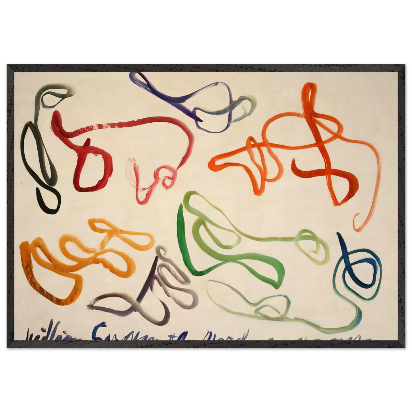 9 - 1963 - William Saroyan 70x100 cm / 28x40 inches Framed Art Print – Black Wooden Frame