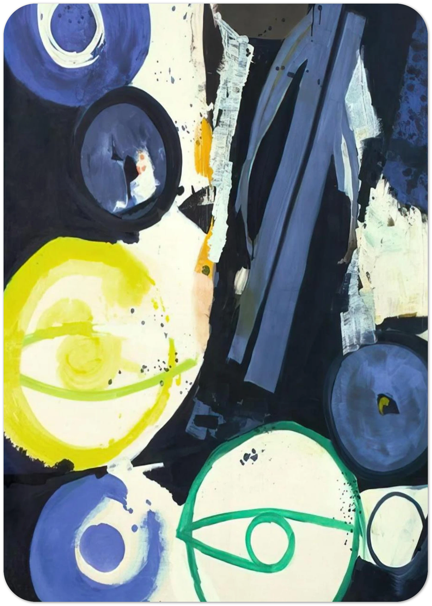 Orakel - 1964 By Ernst Wilhelm Nay Pack of 10 Post Cards | Ernst Wilhelm Nay Post Cards | A6 (10.5 x 14.8 cm) - 4.1 x 5.8 inches