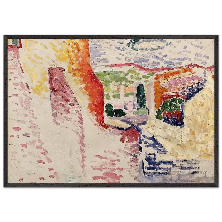 SUN STREET 1905 - Henri Matisse 70x100 cm / 28x40 inches Framed Art Print – Black Wooden Frame