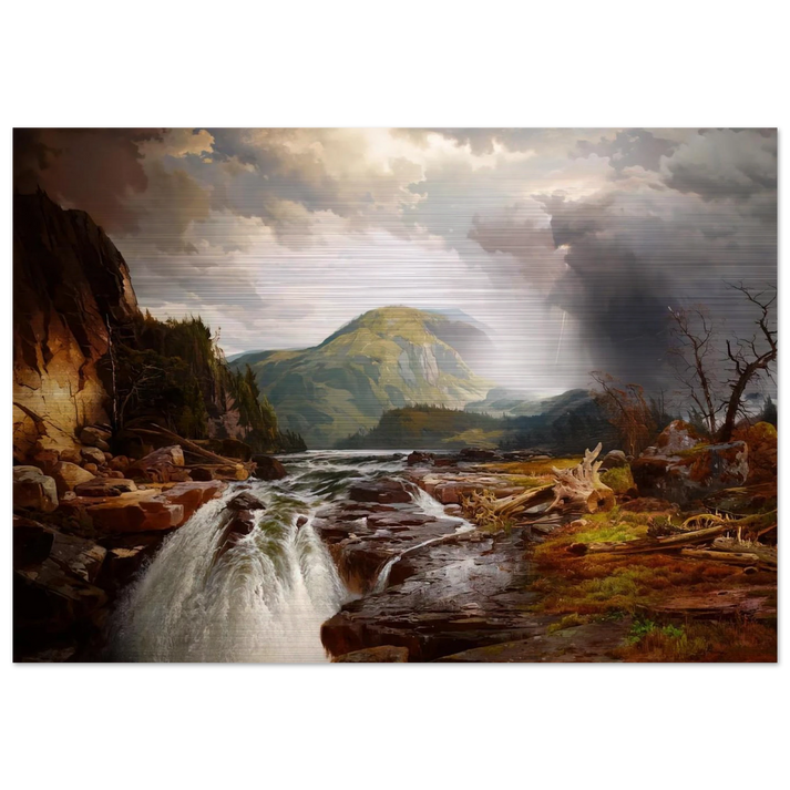 The Wilds of Lake Superior - Thomas Moran Brushed Aluminum Print - 70x100 cm / 28x40 inches | Thomas Moran Aluminum Print | Thomas Moran Prints