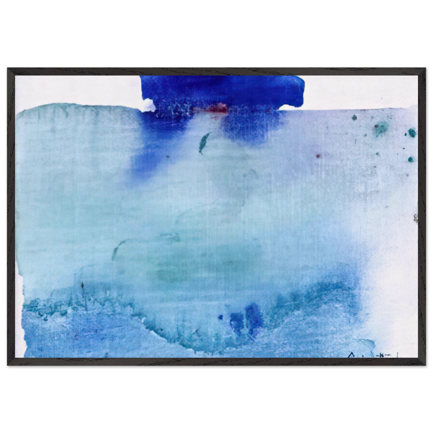 Untitled - 1982 N1 - Helen Frankenthaler 70x100 cm / 28x40 inches Framed Art Print – Black Wooden Frame