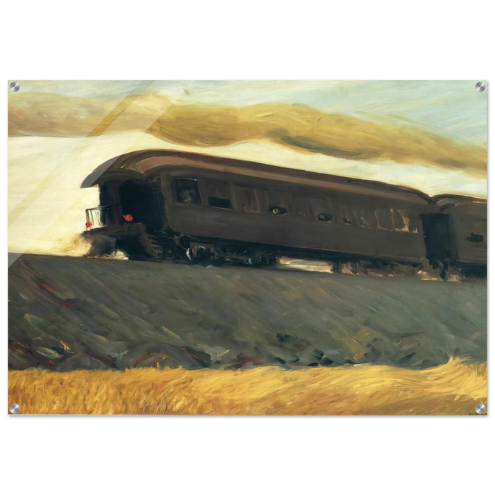 Railroad Train - Edward Hopper Acrylic Print - 70x100 cm / 28x40″ inches