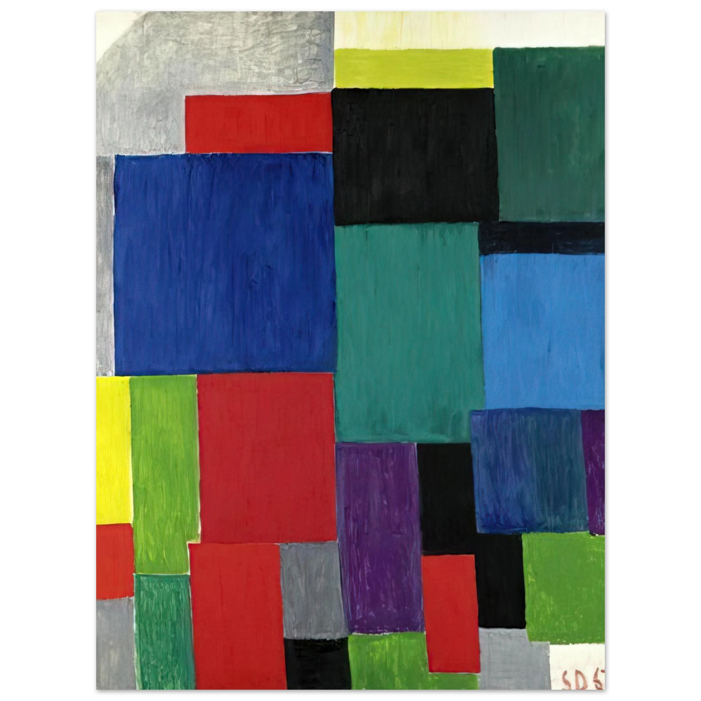 Sonia Delaunay - COLOR RHYTHM 1967 Fine Art Poster - Default Title