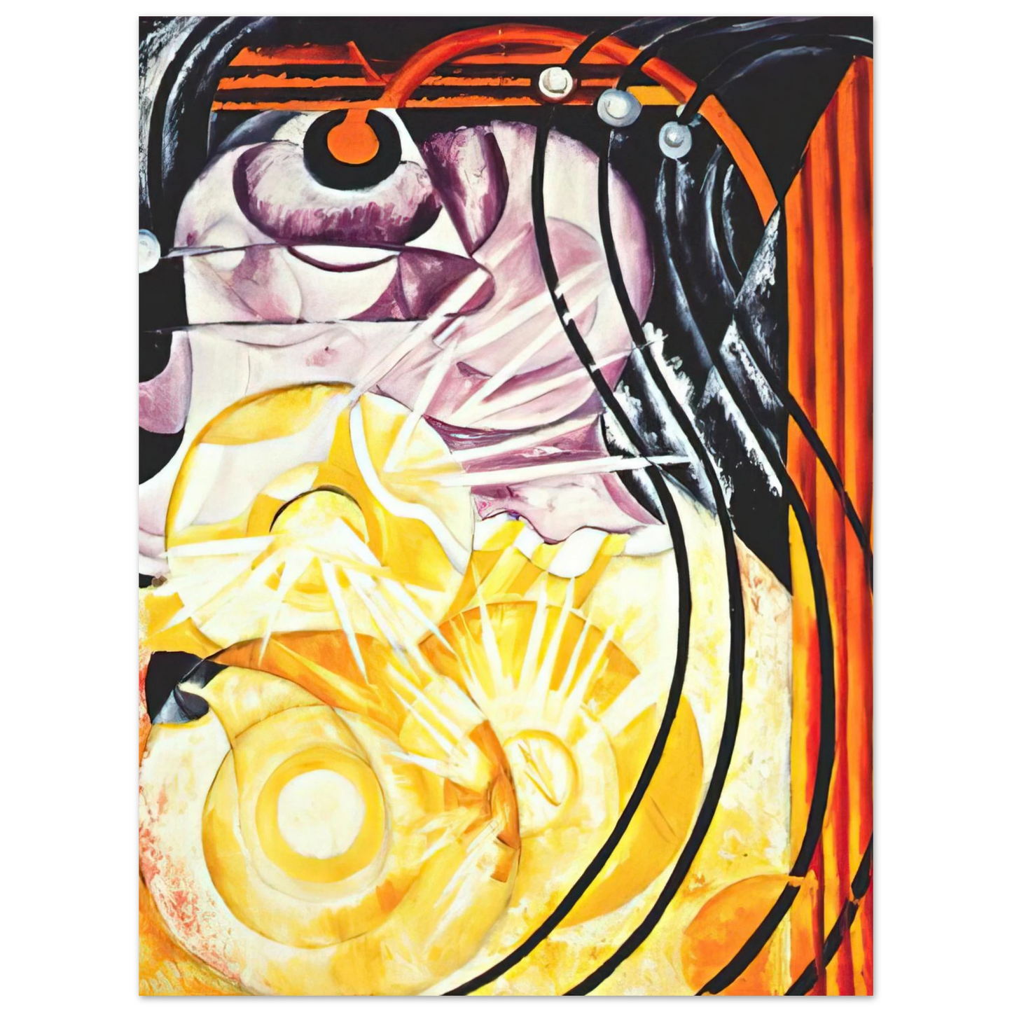 Natalia Goncharova - Electric lamp - 1913 Fine Art Poster - Default Title