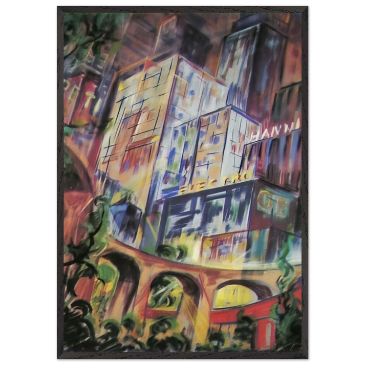 Untitled - Expressionism N1 - Konrad Zuse 70x100 cm / 28x40 inches Framed Art Print – Black Wooden Frame