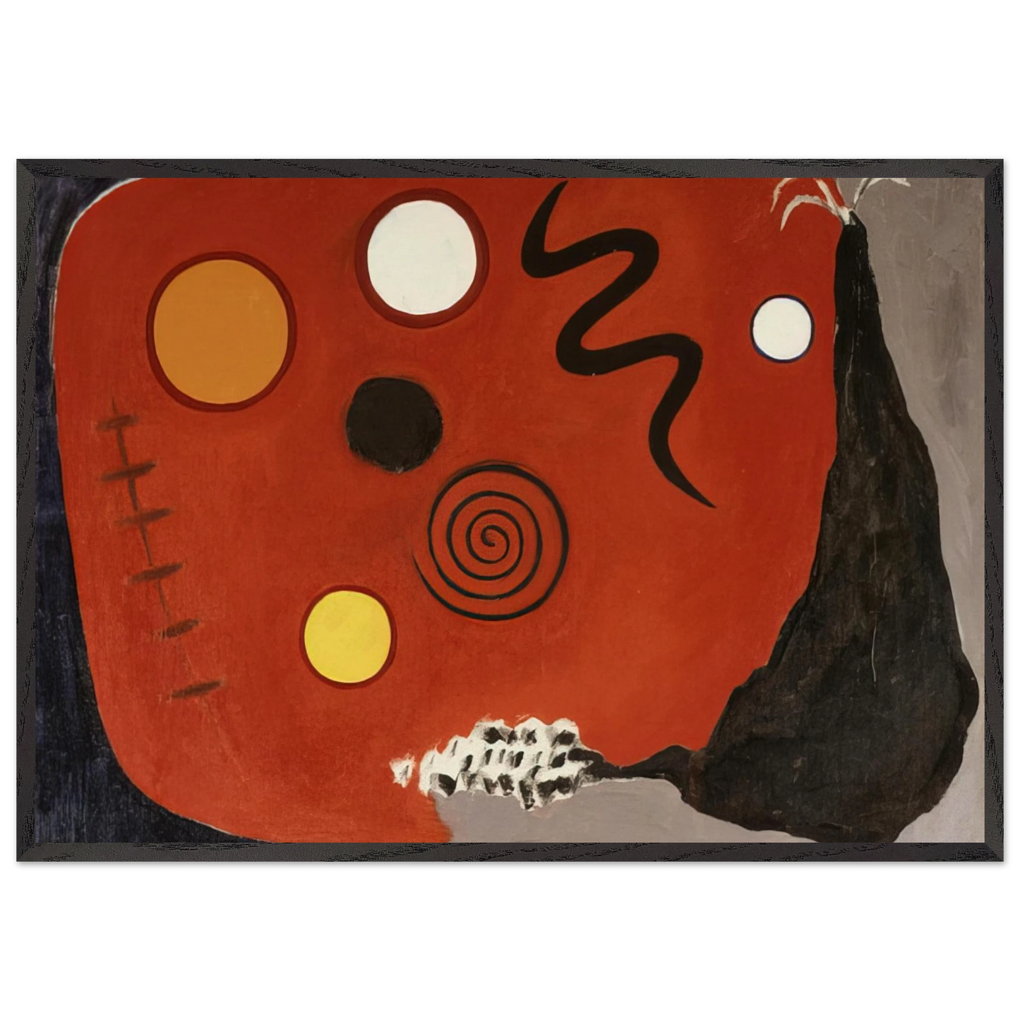 THE FUSE 1947 - Alexander Calder Framed Art Print – Black Wooden Frame - Default Title - -Framed Art Print