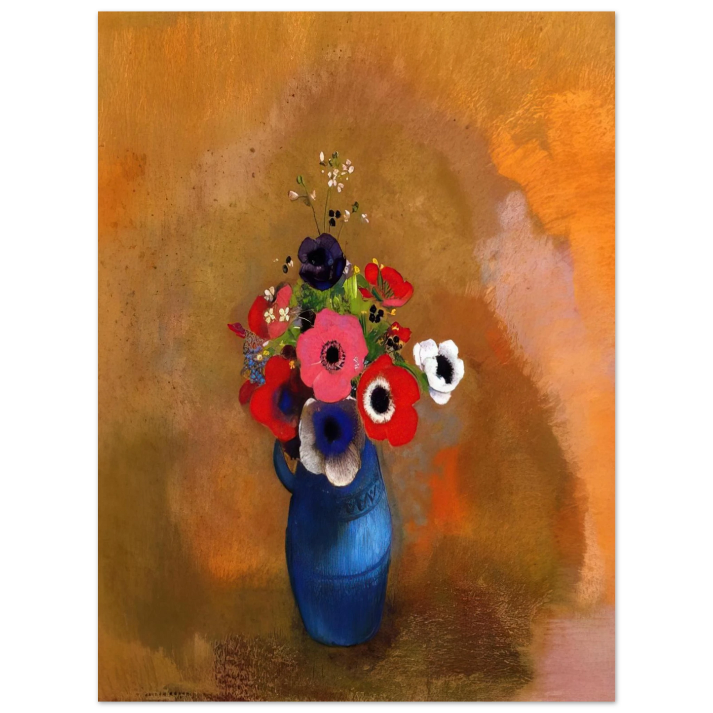 Odilon Redon - BOUQUET OF ANEMONES Fine Art Poster - Default Title