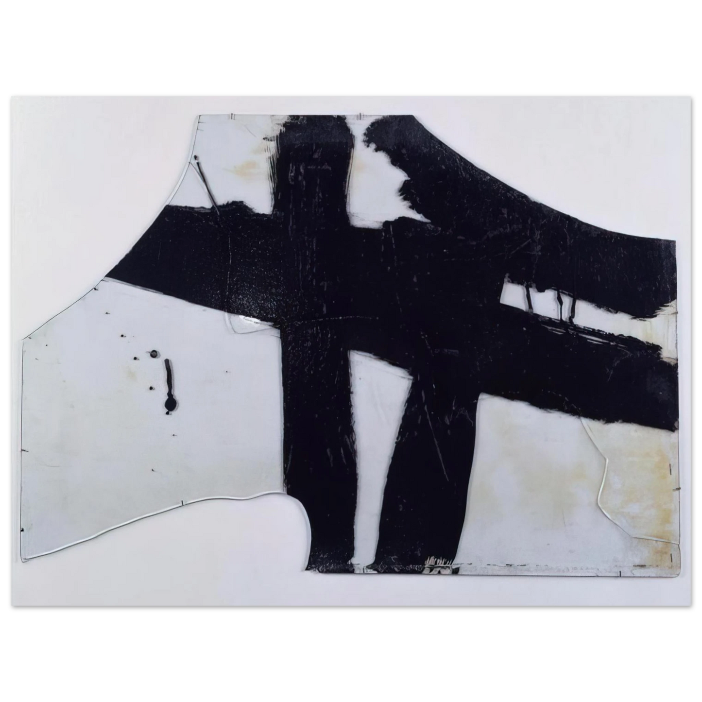 Pierre Soulages - Goudron sur verre 45.5 x 76.5 cm, 1948 - 1948 Fine Art Poster - Default Title