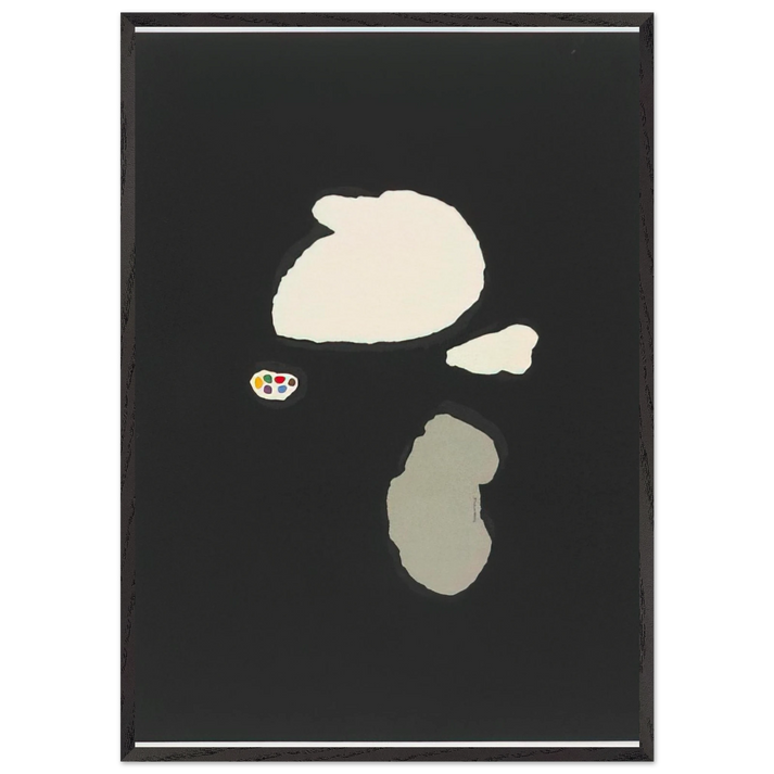 Untitled Graphic Composition - 1951 - Bruno Munari 70x100 cm / 28x40 inches Framed Art Print – Black Wooden Frame