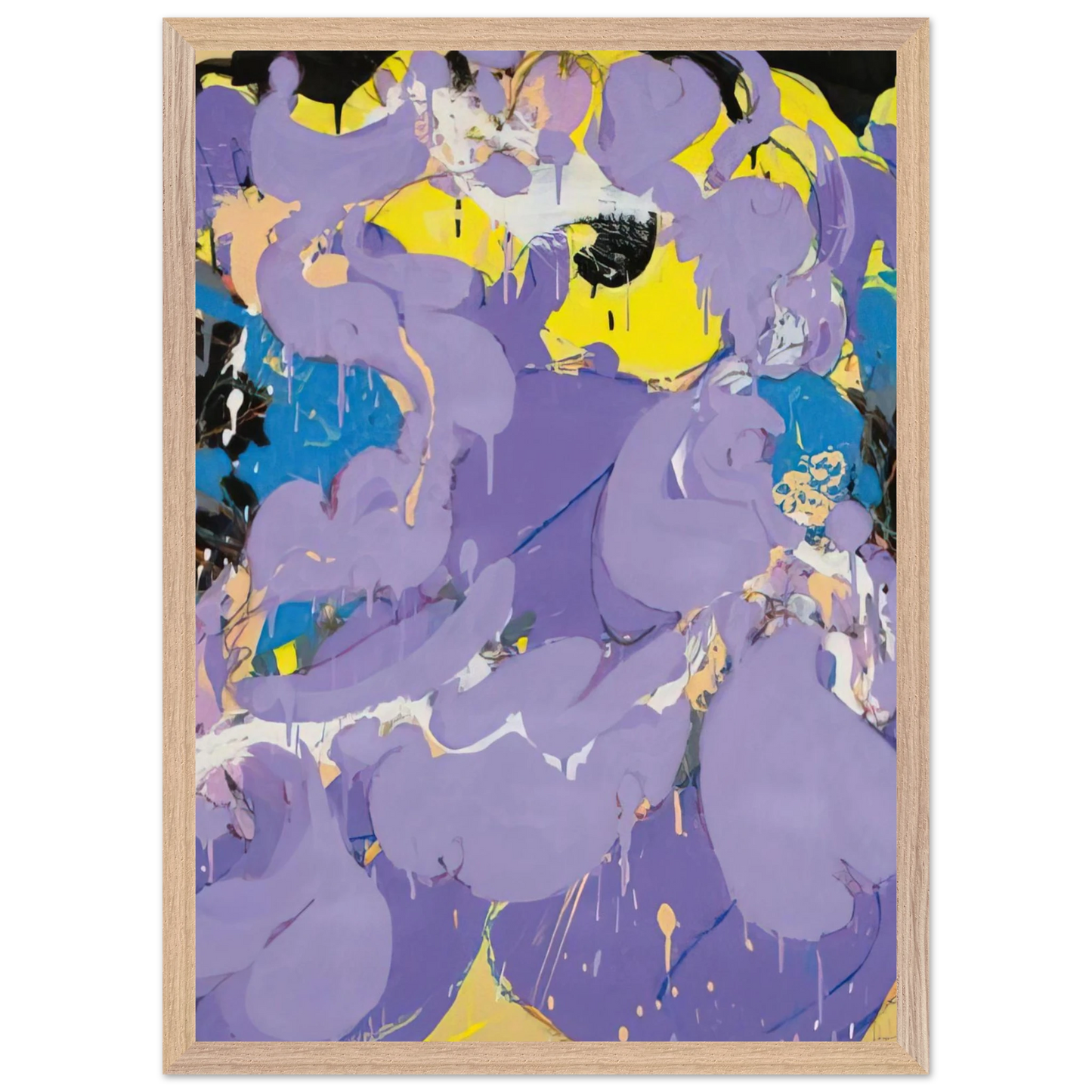 Helen Frankenthaler - Untitled - 1978 Wall art - 21x29.7 cm / 8x12" - Premium Wooden Framed Poster With Fine Art Paper - Wood frame
