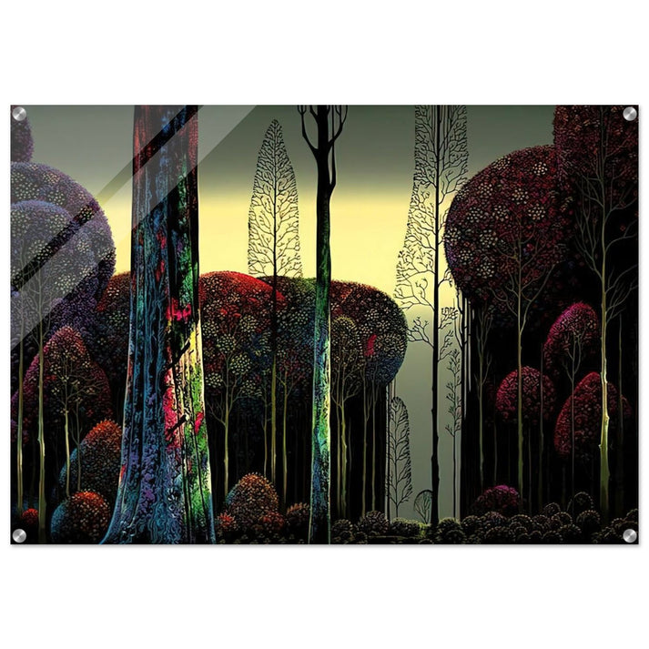 Gothic Forest - Eyvind Earle Acrylic Print - 70x100 cm / 28x40″ inches