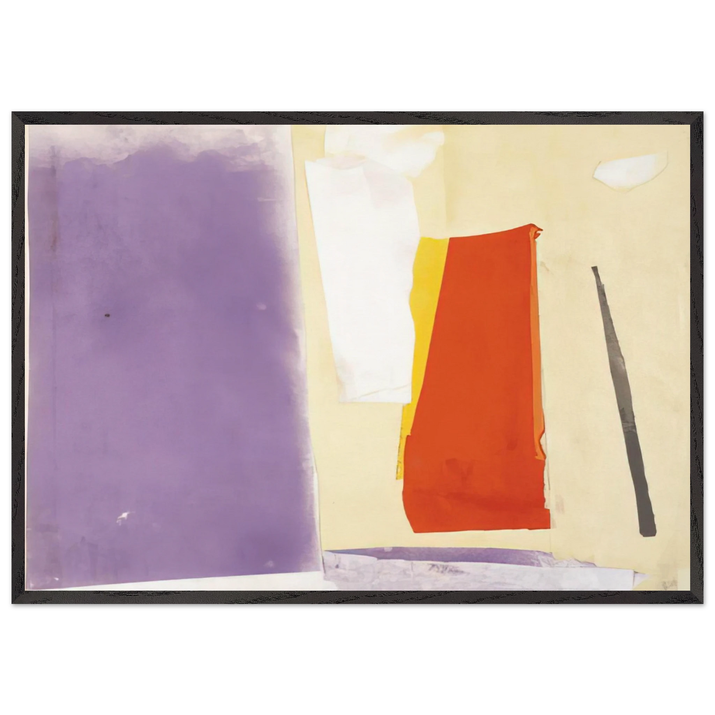 UNTITLED 1985 1 - Esteban Vicente 70x100 cm / 28x40 inches Framed Art Print – Black Wooden Frame