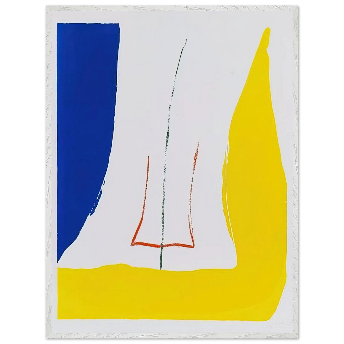 Helen Frankenthaler - Sun Corner - 1968 Wall art - 40x50 cm / 16x20 inches - Premium Wooden Framed Poster With Fine Art Paper - Black frame