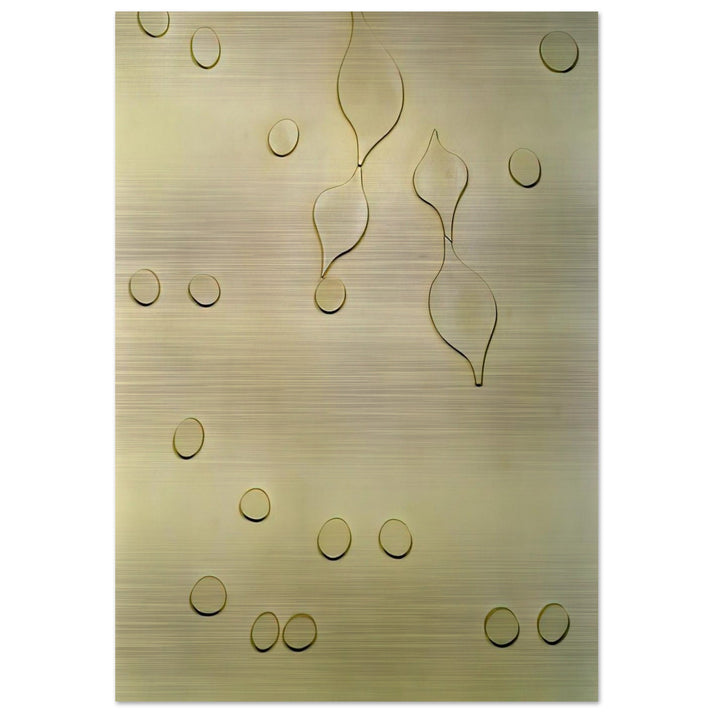 Leafage and Drops - Jean Arp Brushed Aluminum Print - 70x100 cm / 28x40 inches | Jean Arp Aluminum Print | Jean Arp Prints
