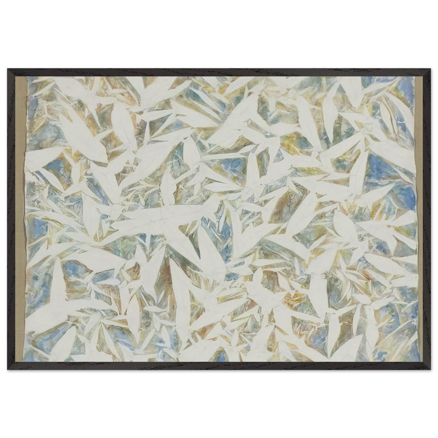 Untitled - 1971 N6 - Simon Hantai Framed Art Print – Black Wooden Frame - Default Title - -Framed Art Print