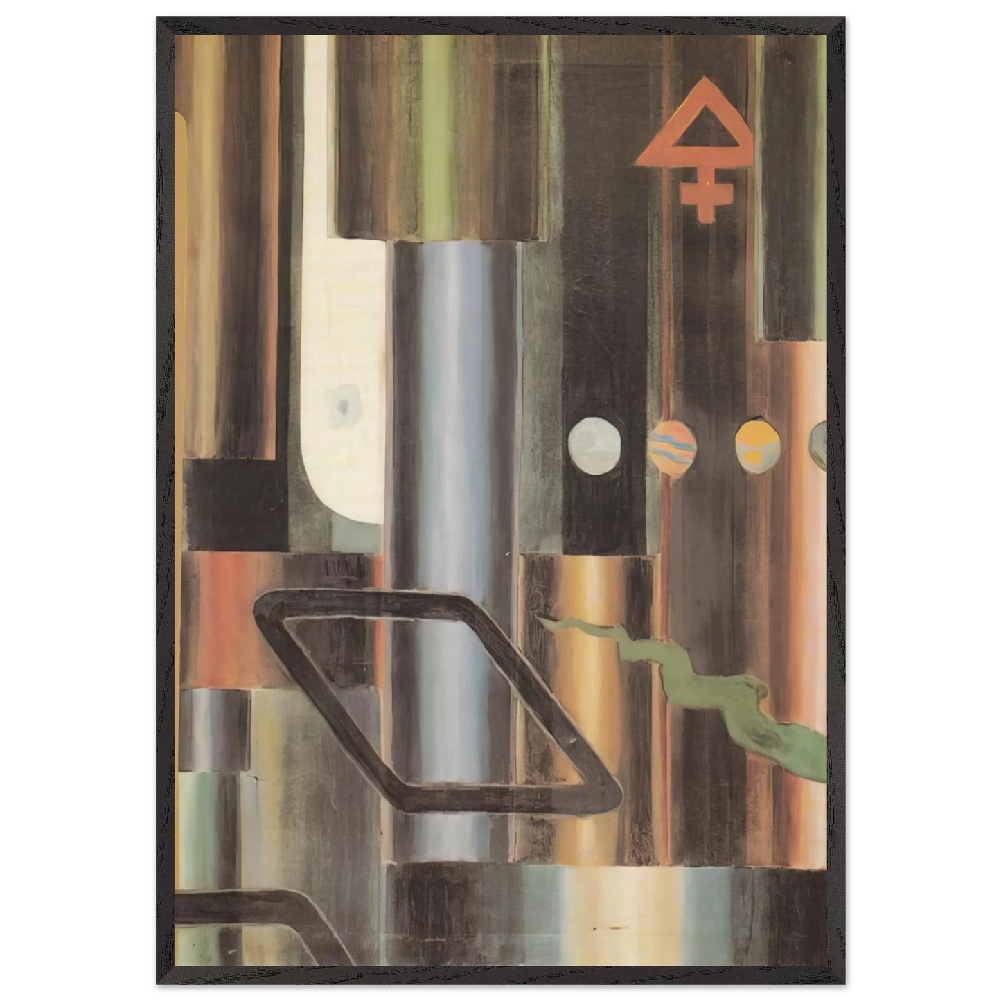 La libra sinfiamma e le piramidi - 1921 - Julius Evola 70x100 cm / 28x40 inches Framed Art Print – Black Wooden Frame