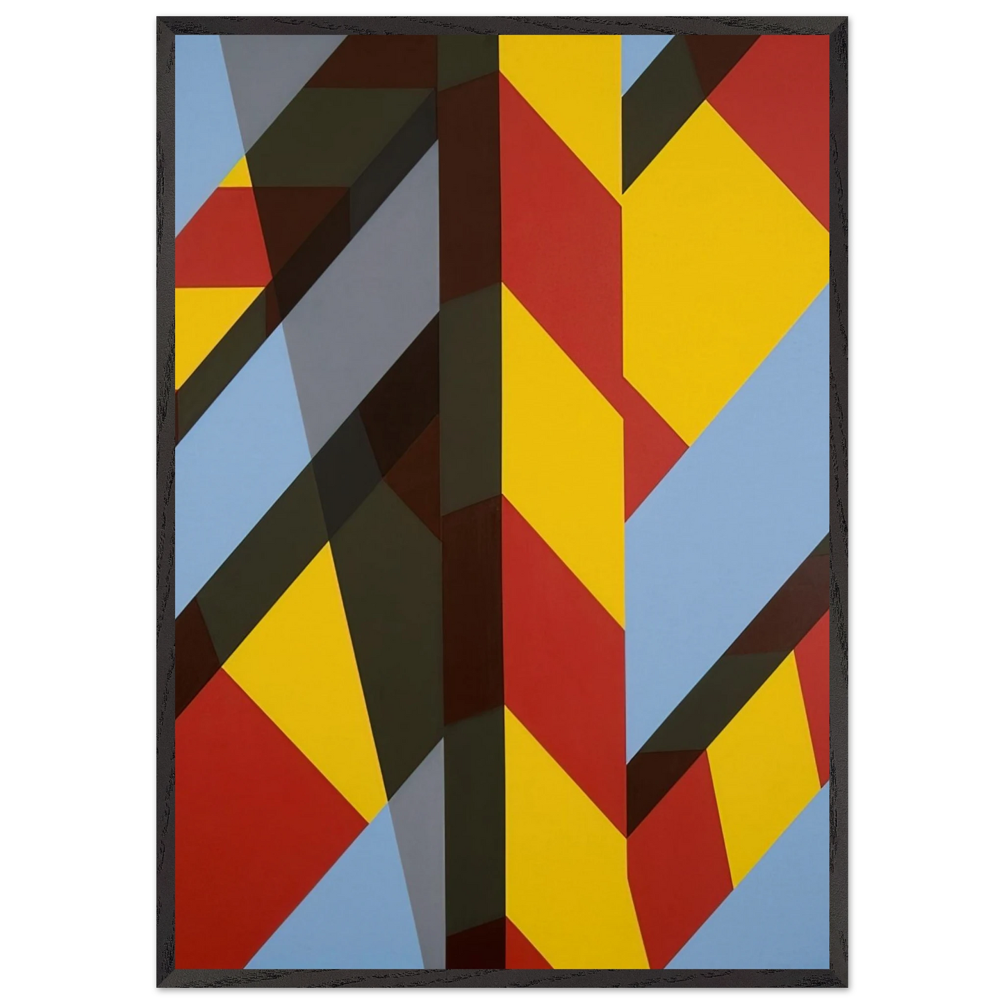 Landscape BB - 1974 - Allan D Arcangelo Framed Art Print – Black Wooden Frame - Default Title - -Framed Art Print