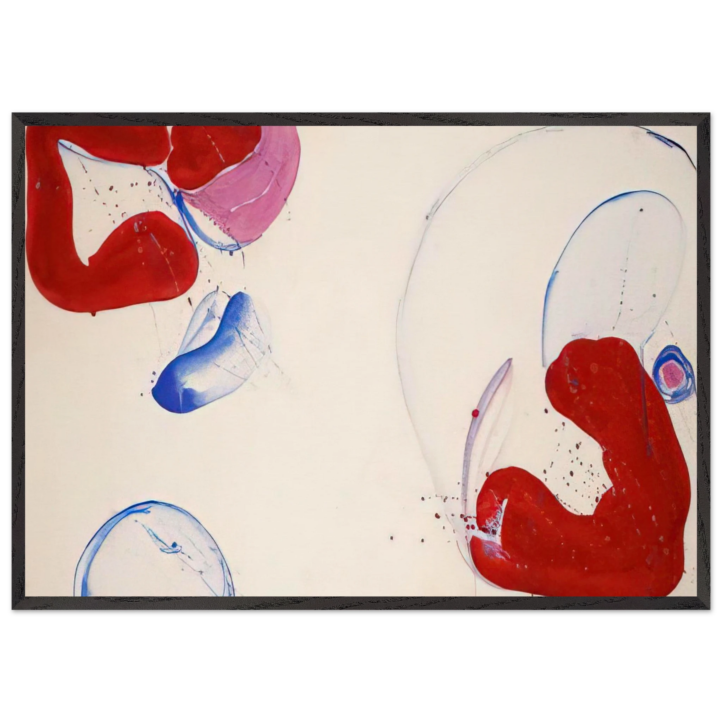 Untitled SF 61-012 - Sam Francis Framed Art Print – Black Wooden Frame - Default Title - -Framed Art Print